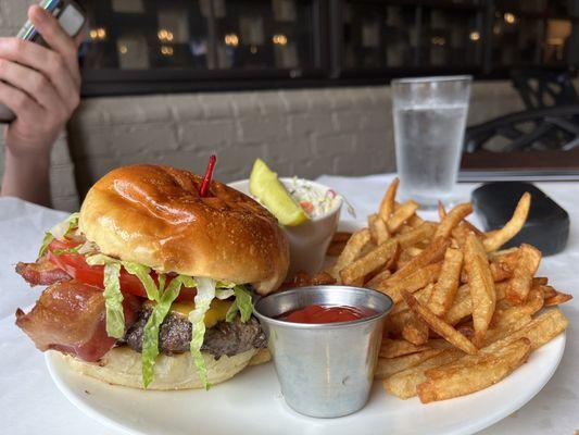 Burger and fries