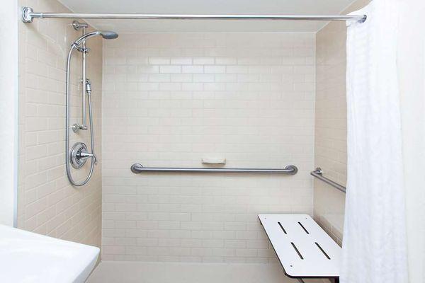 Accessible Guest Bathroom with Roll In Shower