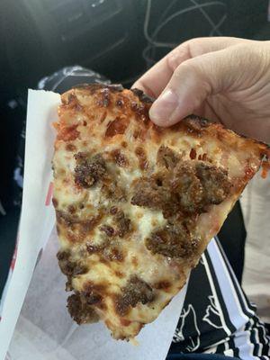 Sausage pizza by slice $3 so good