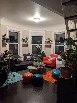 A photo of the living room in my apartment after it's been cleaned!