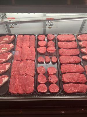 Fresh steak choices