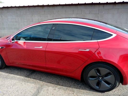 We tint Tesla's also.