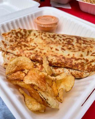 Savory crepe with fries