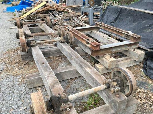 Antique railroad carts