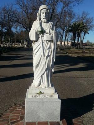 Saint Joachim greets visitors at the entrance