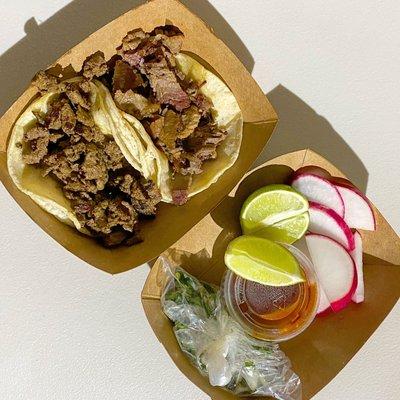 Asada & brisket tacos