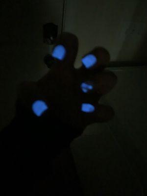 Glow in the dark nails that I did not ask for....