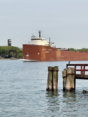 A great place to see passing freighters