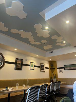 these ceilings are one of my FAVORITE features of the cafe.