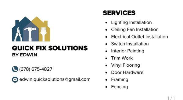 Quick Fix Solutions by Edwin