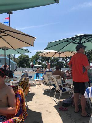 A crowded day at the pool for Memorial Day. Smell of chlorine and the grill, suntan lotion and beer. Life is good