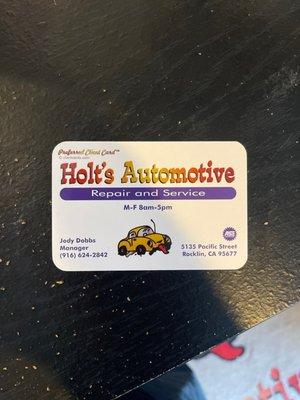 Holt's Automotive Repair