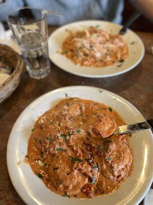 Lobster Ravioli + Chicken Penne Vodka