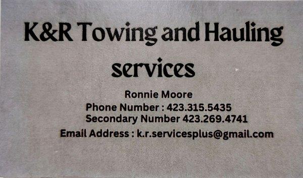 K&R Hauling And Towing