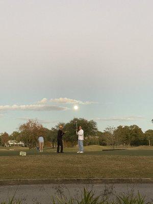 Full Moon over the putting green