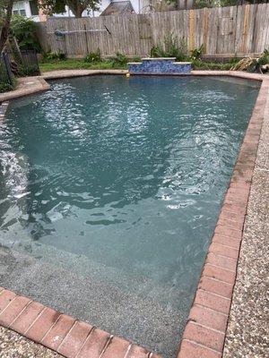 Pool after cleaning and chemical balance