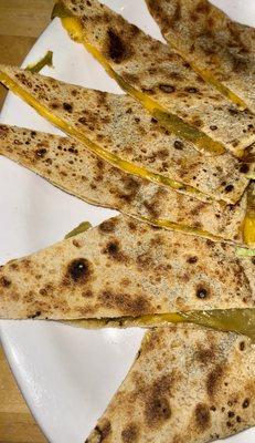 Green chili quesadilla