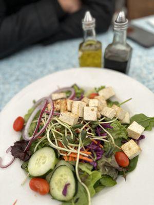 Big River Salad with Tofu and Balsamic-Olive Oil dressing