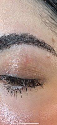 Just wanted to update with how rough she was, she left several small cuts like these underneath both of my eyebrows.