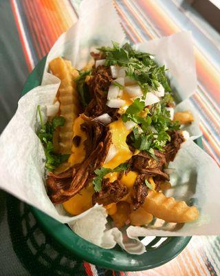 Birria fries part of birria menu