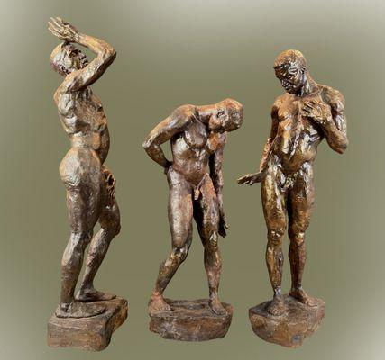 "The Survivors", a trilogy, Bronze, Ltd Ed 9. Join our class and learn how to sculpt the human figure in clay.