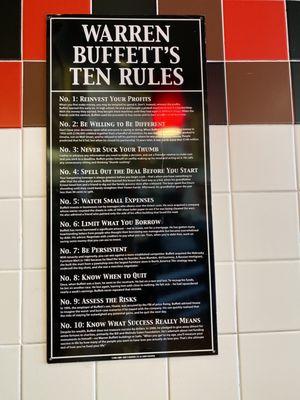 Warren Buffett's ten rules