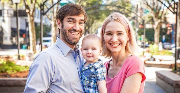 Dr. Shertok with his wife, Blair, and son, Jesse