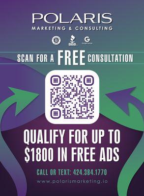 Hey - check out our flyer for a free audit to see if you're eligible for up to $1800 in free ads!