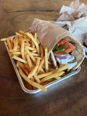 Gyro with fries