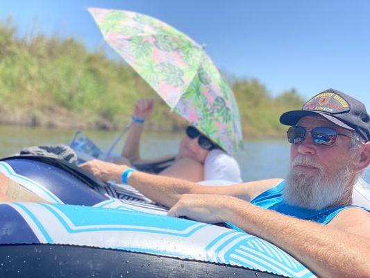 Oma & Opa enjoying the river.