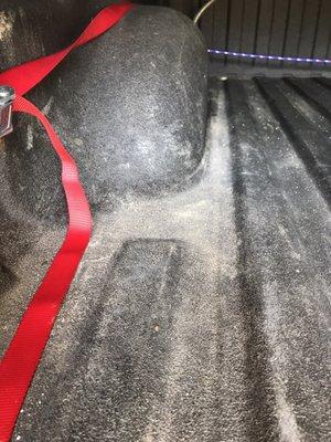 This is what you get for a 300 dollar detail job on a pickup truck. They claim to have power washed it.