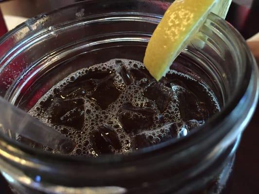 Ice tea in mason jar