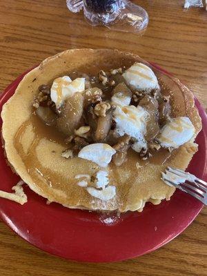 Carmel Apple nut pancakes. Amazing!