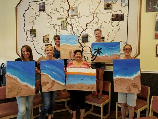 One of the fun canvas nights! Bring a friend and bottle of wine!