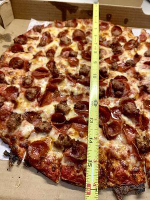 My 16" pizza had not problem measuring up. #UpCloseSavor