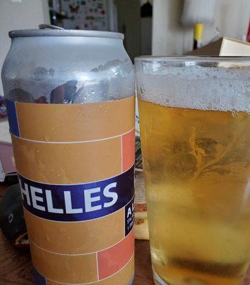 The fantastic Helles Lager from Lumberbeard!