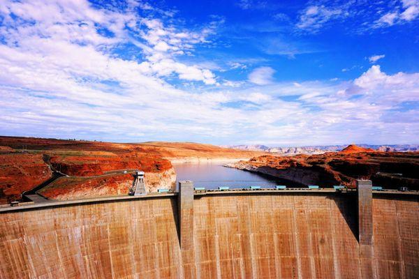 Glen Canyon Dam from Glen Canyon Dam Bridge.