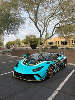 2020 Lamborghini Huracan, custom with front and rear spoilers 3M Pro Series paint protection film