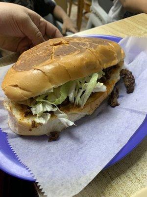 Torta Chingada de Carne Asada