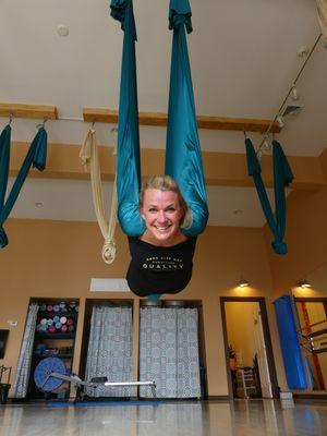 Aerial Pilates is fun way to build strength and relieve tension!