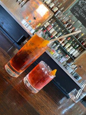 Aperol Spritz and Negroni