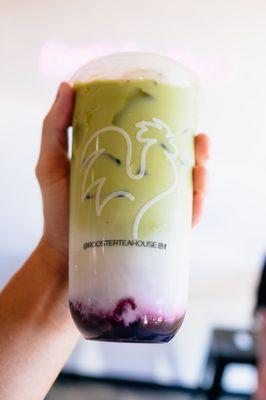 Blueberry Matcha Latte