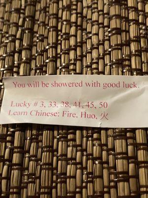 Good fortune