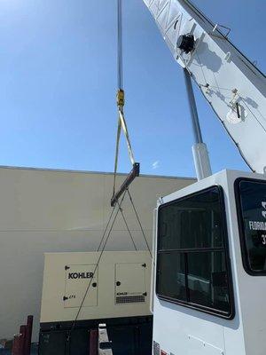 Florida Crane & Rigging | Orlando - Setting Down Generators