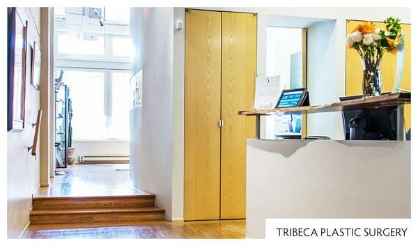 The very welcoming reception area at TriBeCa Plastic Surgery