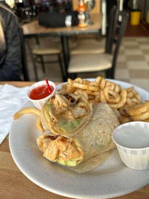 Chicken 'D' lite in a wrap.