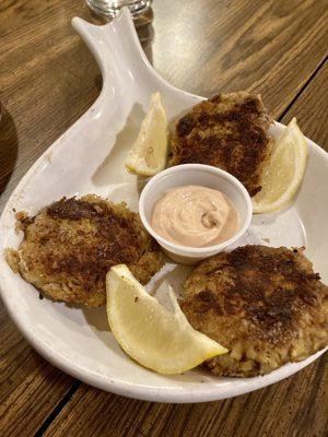 Mini crab cake appetizer