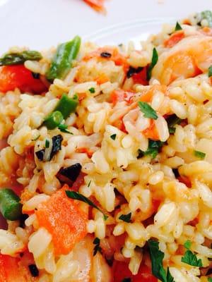 Shrimp and scallop risotto