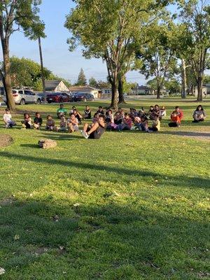 TKD workout at the park