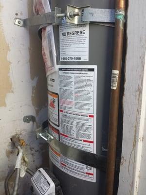 Water heater strapping